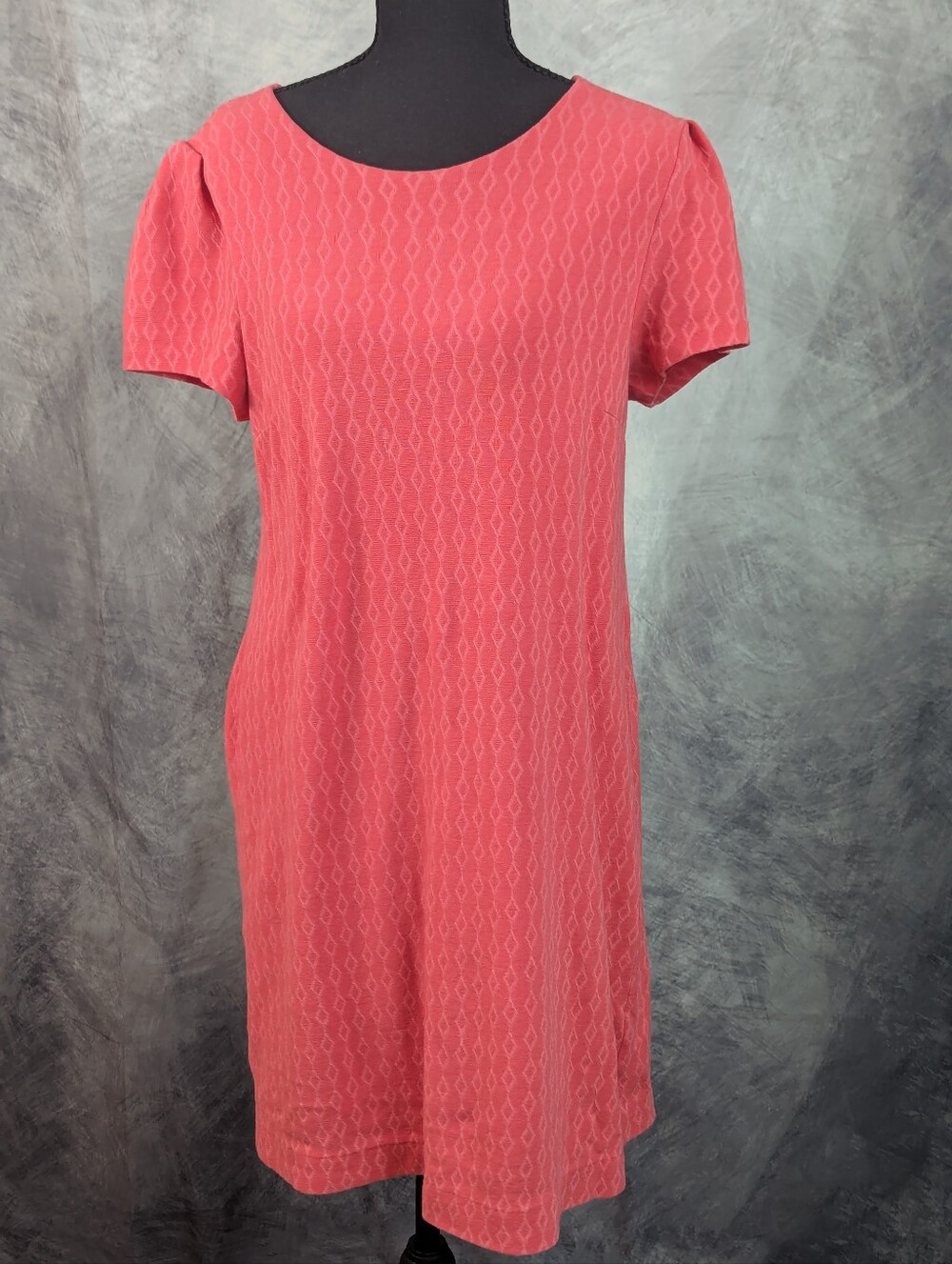 Anthropology Maeve Coral Short Sleeve Dress